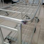 6 Wheel Shopping Trolley Strong Frame Stock Platform Structure