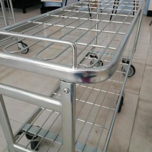 Quality Strong Frame Goods Logistics Trolley Chrome Plated Material Silver Color wholesale