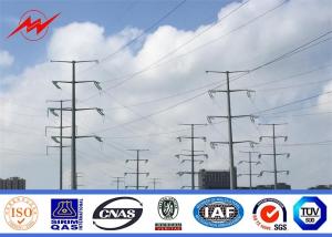 Quality 110KV Double Circuit Electrical Power Pole , High Mast Steel Utility Poles wholesale