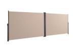 Side Awning, Full Aluminium Frame, 160x600 CM, Beige, Polyester, For Garden