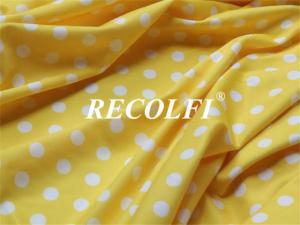 Quality Yellow Dot Printing Cute Activewear Knit Fabric For Women Kids Yoga Running wholesale