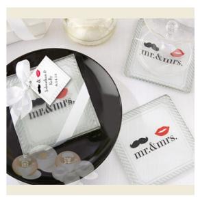 Quality New creative promotion gift product wedding gift glass photo frame coaster cup cushion wholesale