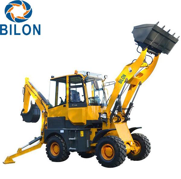 Cheap 4x4 Small Backhoe Loader With Adjustable Seat / Stable Performance for sale