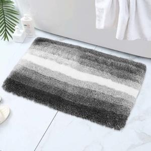Quality Polyester Non Slip Shaggy Microfiber Chenille Rug Striped Design wholesale