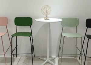 Quality Restaurant Tall Bar Stool Chair Ergonomic Backrest Mint Green wholesale