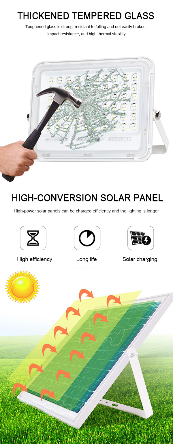 Multi Functional LED Solar Floodlight Light Control Outdoor Waterproof Flood Light