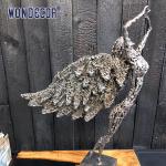 Indoor Abstract Metal Art Decoration Angel Stainless Steel Sculpture