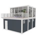 Alpine Villa Living Light Steel Prefabricated Sunrooms with Detachable Container