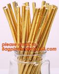 biodegradable gold stamping paper straw,colour disposable wholesale drinking