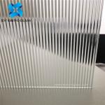 6mm 8mm Clear Patterned Glass , Tempered Reeded Fluted Glass