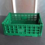 Multiple Size Folding Green Plastic Fruit Crate For Supermarket