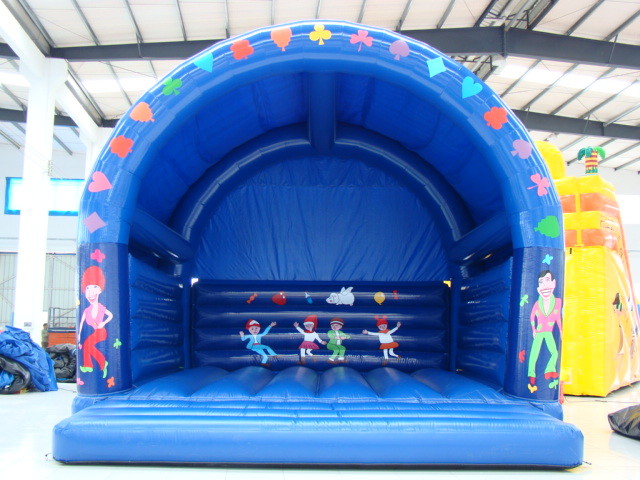 Sky Blue Waterproof Inflatable Bouncy Castle for Kids Shopping Mall Air Jumping