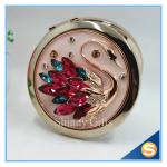 Shinny Gifts Crystal Goose Design Folding Make up Mirror Souvenir Compact Mirror