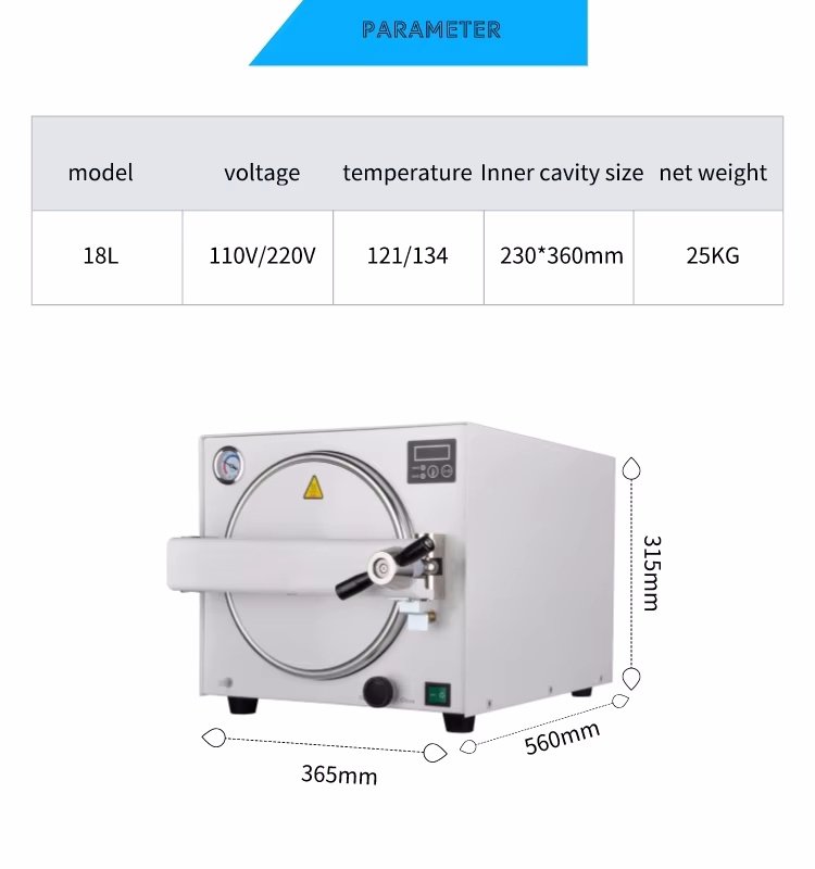 Good price Hospital Sterilizer Equipment Dental Clinic 18L Class N Dental Autoclave