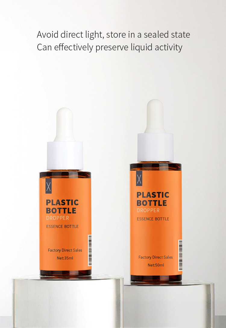 OEM ODM 50ml Cosmetic Dropper Bottle Amber Essential Oil Bottle Packaging