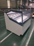 CE Stainless Steel Ice Cream Showcase Freezer Air Cooling