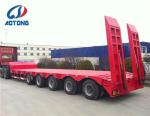 3 Axles 13000mm Length 80T Lowboy Trailer for Heavy Equipment Machinery