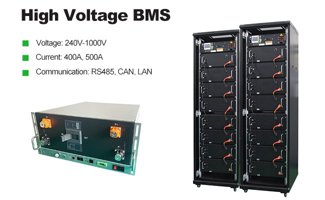 UPS ESS high voltage BMS(HV BMS) 160S 512V 400A 500A With CANBUS RS485