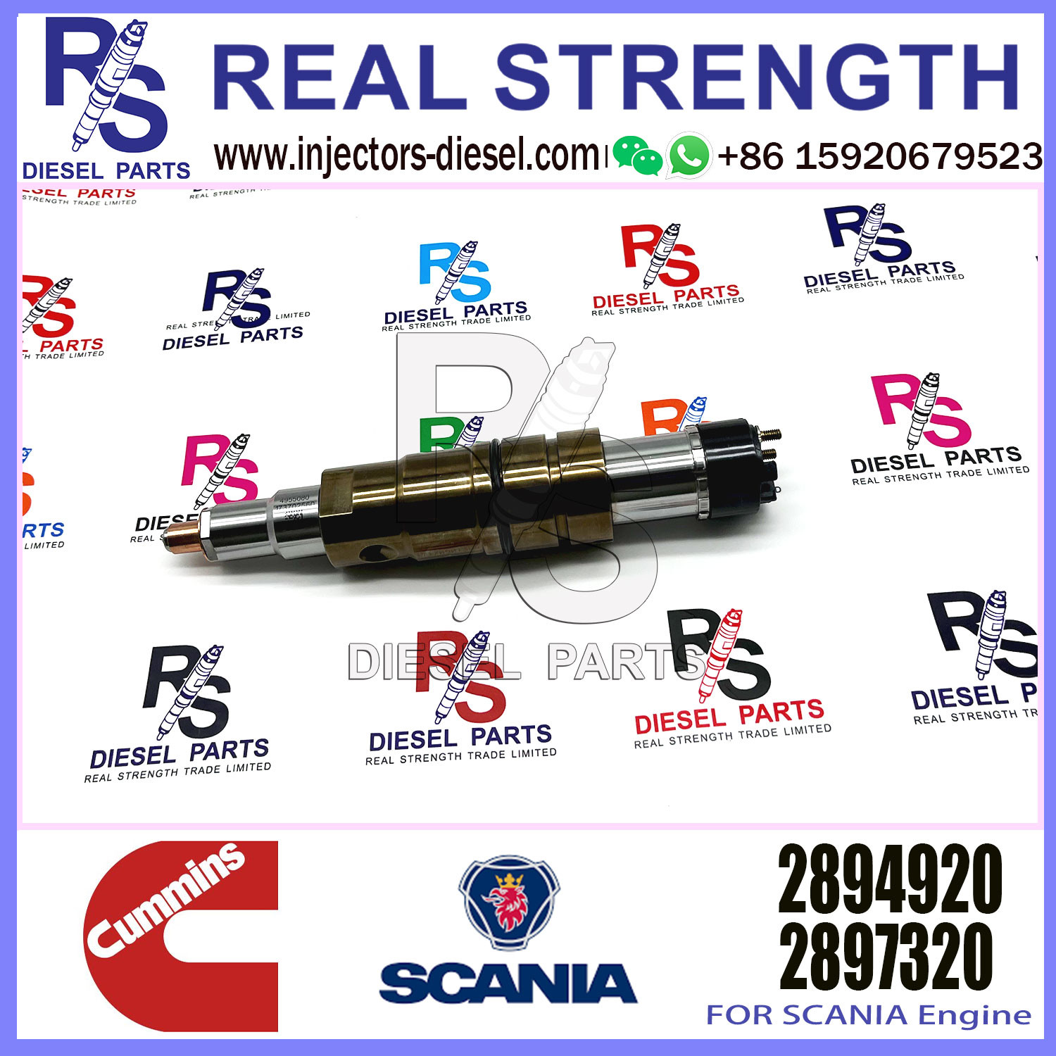 Diesel Common rail fuel injector 2894920 2897320 1948565 1933613 for SCANIA Excavator DC09 DC13 DC16