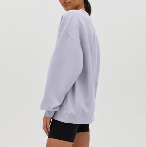 Quality Autumn Oversized Pullover Women'S Wool Blank O Neck Sweatshirts wholesale