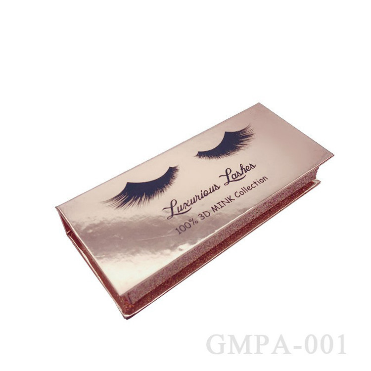 luxurious eyelash pack box Custom 3D mink collection eyelash rigid box