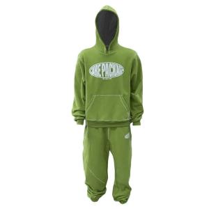 Quality Custom Screen Print Mens Cotton Hoodies Sweatpants 2 Pieces Sets Jogging Sweatsuit Streetwear Contrast Stitch Hooded Tracksuit wholesale