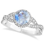 925 Sterling Silver Vine Manufacturer Round Cut Rainbow Moonstone Engagement