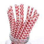 Bio Degradable Harmless Waterproof Paper Straws 7.75'' Long 0.24'' Diameter