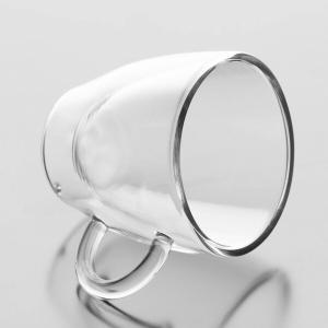 Quality 2.6 Ounce Double Wall Drinking Glass 75ml Mouth Blown Espresso Glass Mugs wholesale