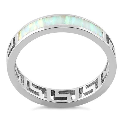 925 With Sterling Silver High Quality Blue Opal Greek White Lab Opal Engagenent Ring For Girls
