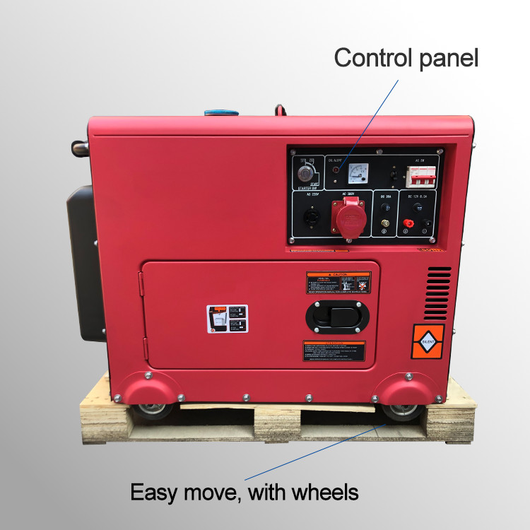 Low Fuel Consumption Silent 7KW Single Cylinder Small Portable Generators