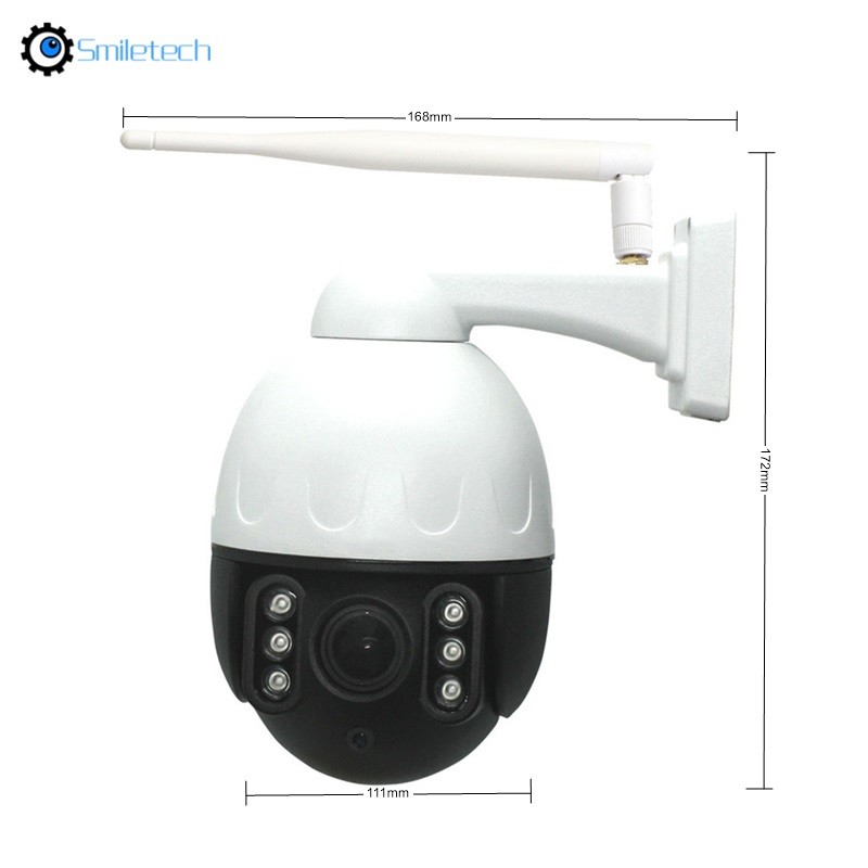 2.5 inch 5MP 5X zoom IR WIFI PTZ two way audio waterproof IP66 IR network 2MP speed dome camera solar system