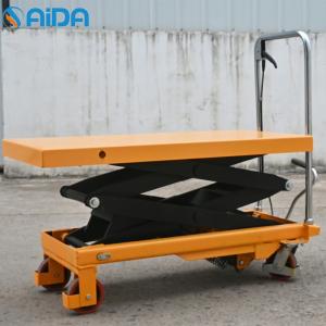 Quality Hydraulic Pallet Small Electric Scissor Lift Table Stationary 500kg Load Capacity mobile hydraulic lift platform wholesale