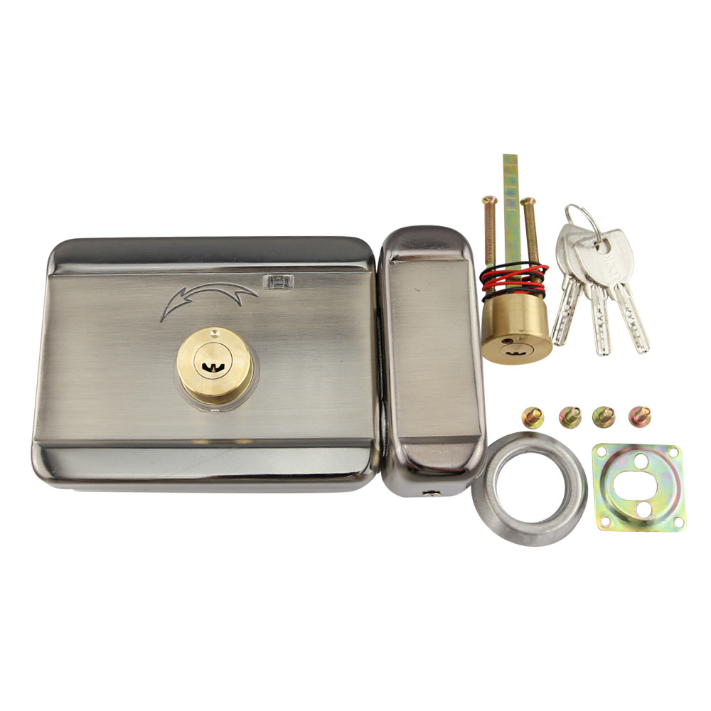 Electronic Access Control Outside Mechanical 12V Rim Door Locks