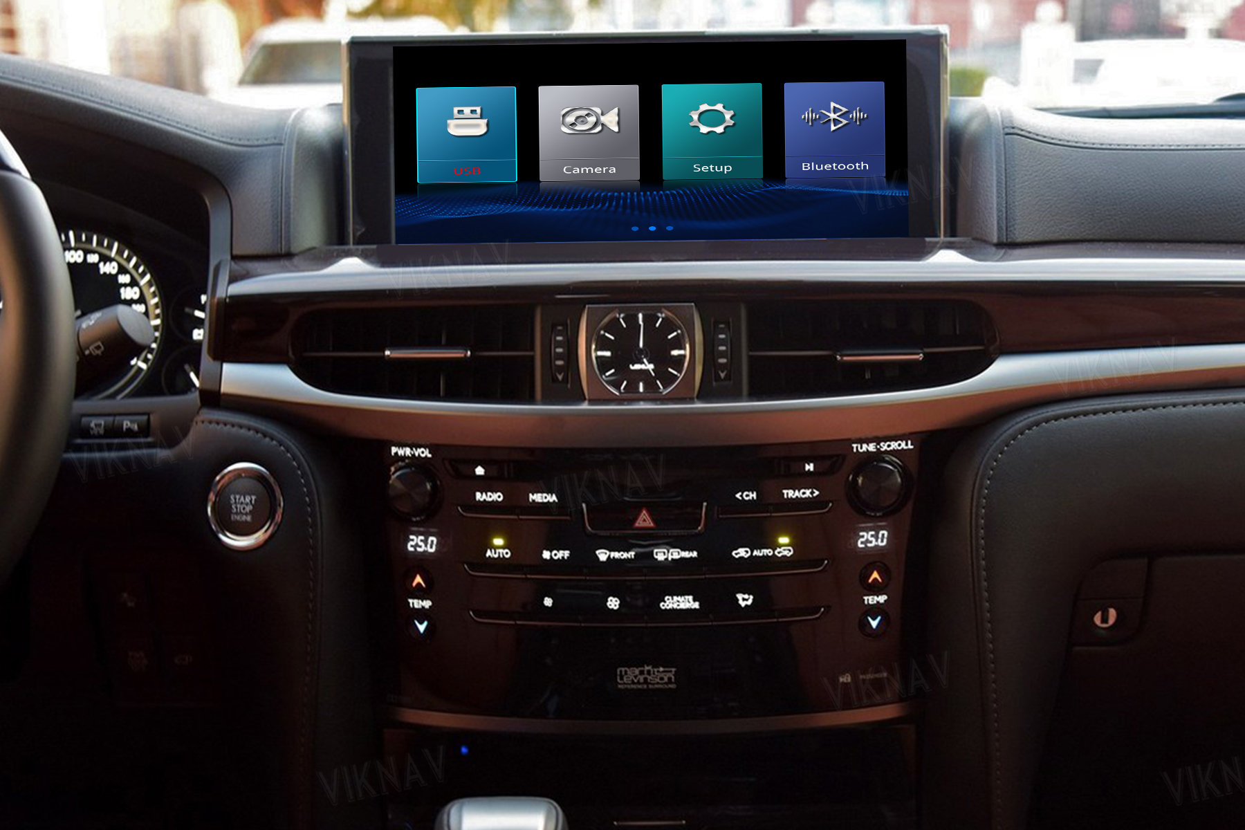 Viknav Fit For Original Car 12.3 Inch Screen Linux System For Lexus LX570 2016-2021 Wireless Apple CarPlay Android Auto