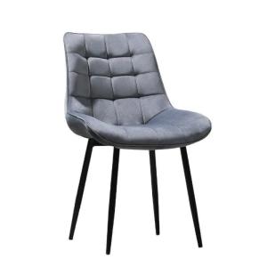 Quality Modern Grey Velvet Tufted Dining Chairs Padded Dining Chairs For Hotel Apartment wholesale