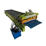 China Low Price Steel Glazed Tile Trapezoidal Tile Roofing Sheet Roll Forming