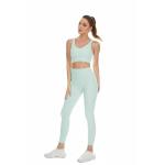 2 Piece Women Yoga Leggings Sets Clothes Shockproof Wide Sports Bra Yoga