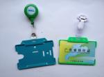 Trade Show Badge Holders For Exhibition , PVC Decorative Name Badge Holders