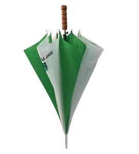 Quality Semi Automatic Straight Pongee Wooden Handle Umbrella 23''*8K wholesale