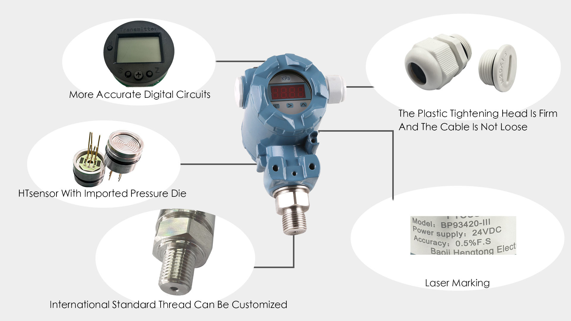 Digital Pressure Transmitter OEM Pressure Transmitter Pressure Transmitter With Display