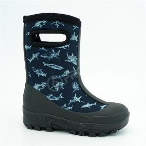 Quality Shark Printed Neoprene Waterproof Rain Boots wholesale