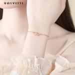 ODM 7.8in 304 SS Slider Bracelets Silver 18k Rose Gold Open Heart Bracelet