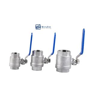Quality General 1/4&quot; to 4&quot; Stainless Steel 2PC Screwed End Ball Valve 3A DIN NPT BSPT BSPP Casting wholesale