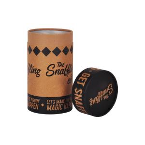 Quality Biodegradable Black Kraft Paper Cylinder Packaging Tea Coffee Round Tube Box wholesale
