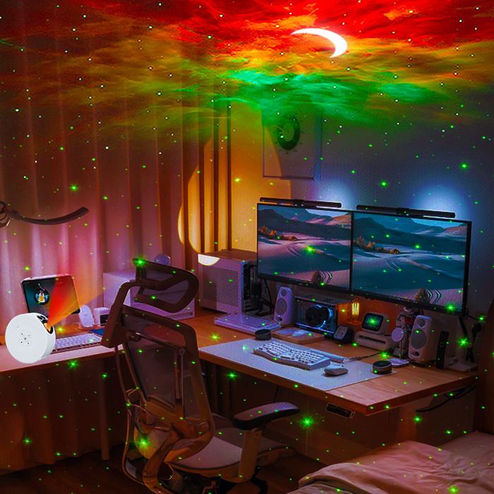 Rotatable Durable Moon Star Projector Light RGB LED For Bedroom
