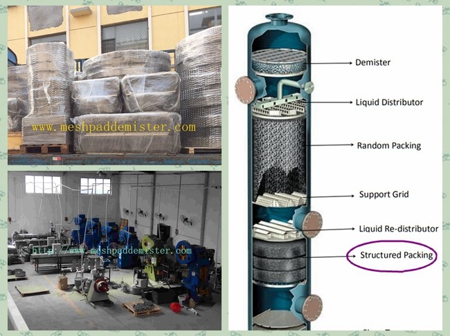 250y 1400mm Diameter 316L Structured Packing Distillation Column