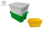 Colored Euro Perforated Hygienic Plastic Packing Crates 630 * 420 * 315 Mm HDPE