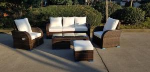 Quality KD Furniture Rattan Outdoor Sofa Set Adjustable Back Rest Single Sofa wholesale