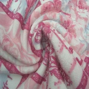 Quality Skin - Friendly Velboa Fur Fabric Beautful Printed For Bedding wholesale